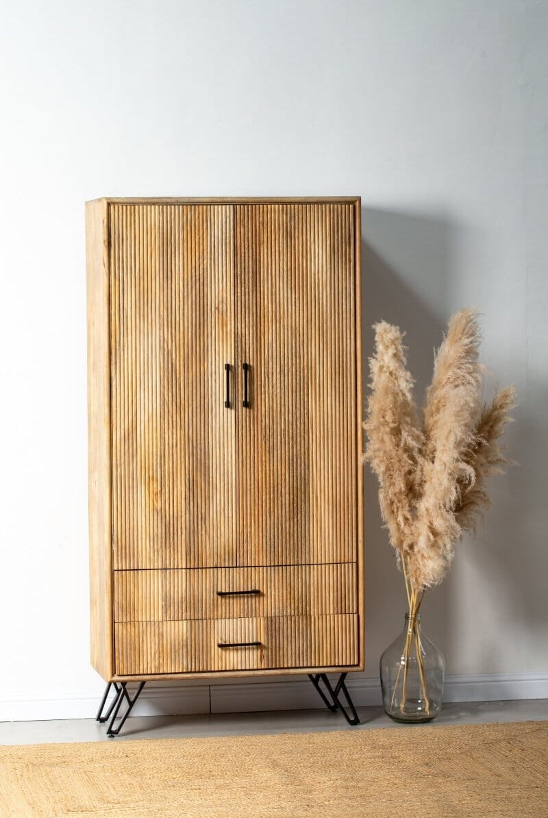 Payton Mango Wood Slat Closet