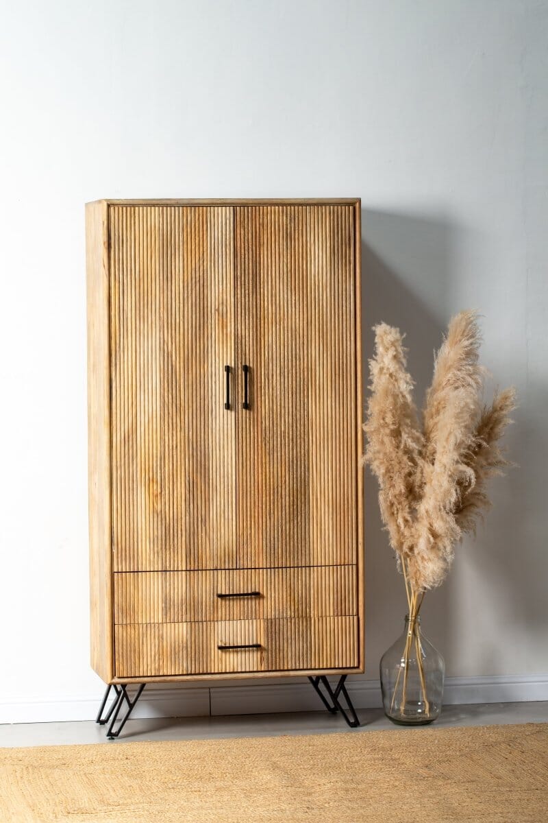 Payton Mango Wood Slat Closet