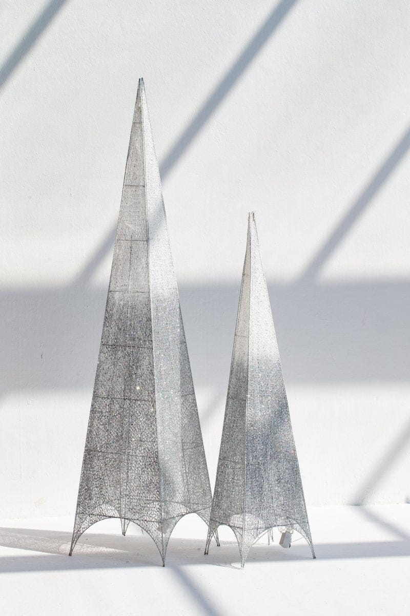 Christmas Silver Decor Tree with Lights Homekode