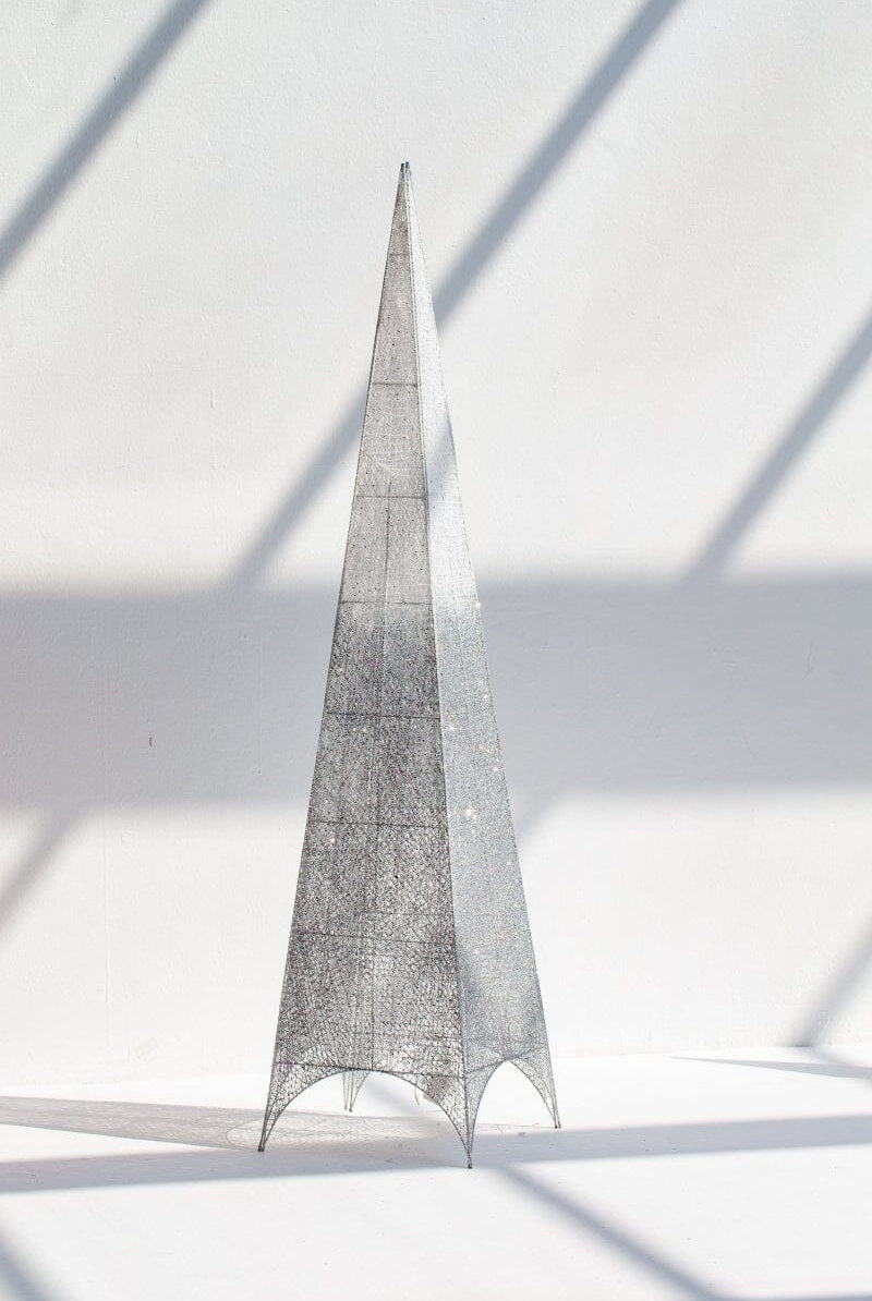 Christmas Silver Decor Tree with Lights Homekode