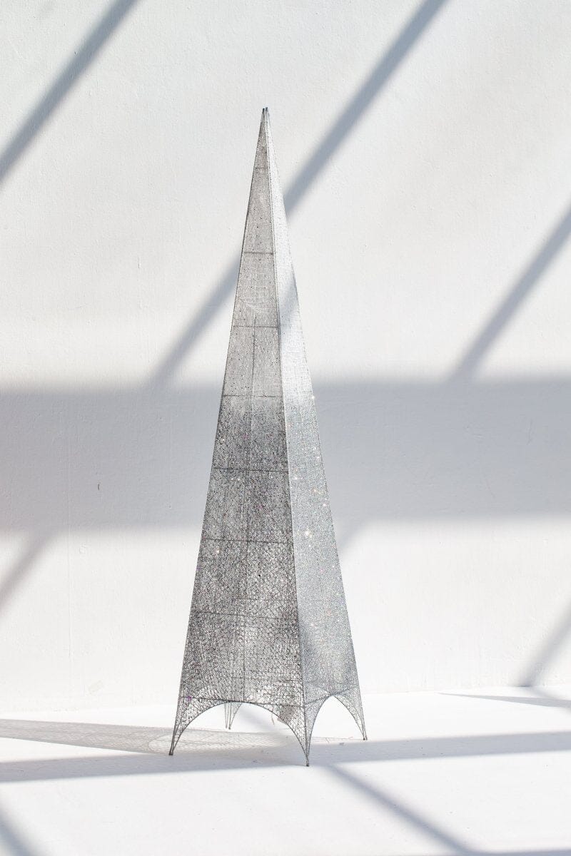 Christmas Silver Decor Tree with Lights Homekode