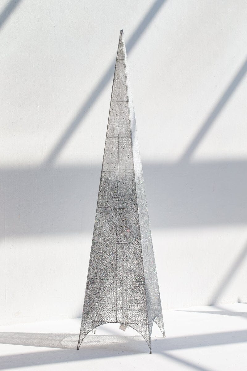 Christmas Silver Decor Tree with Lights Homekode