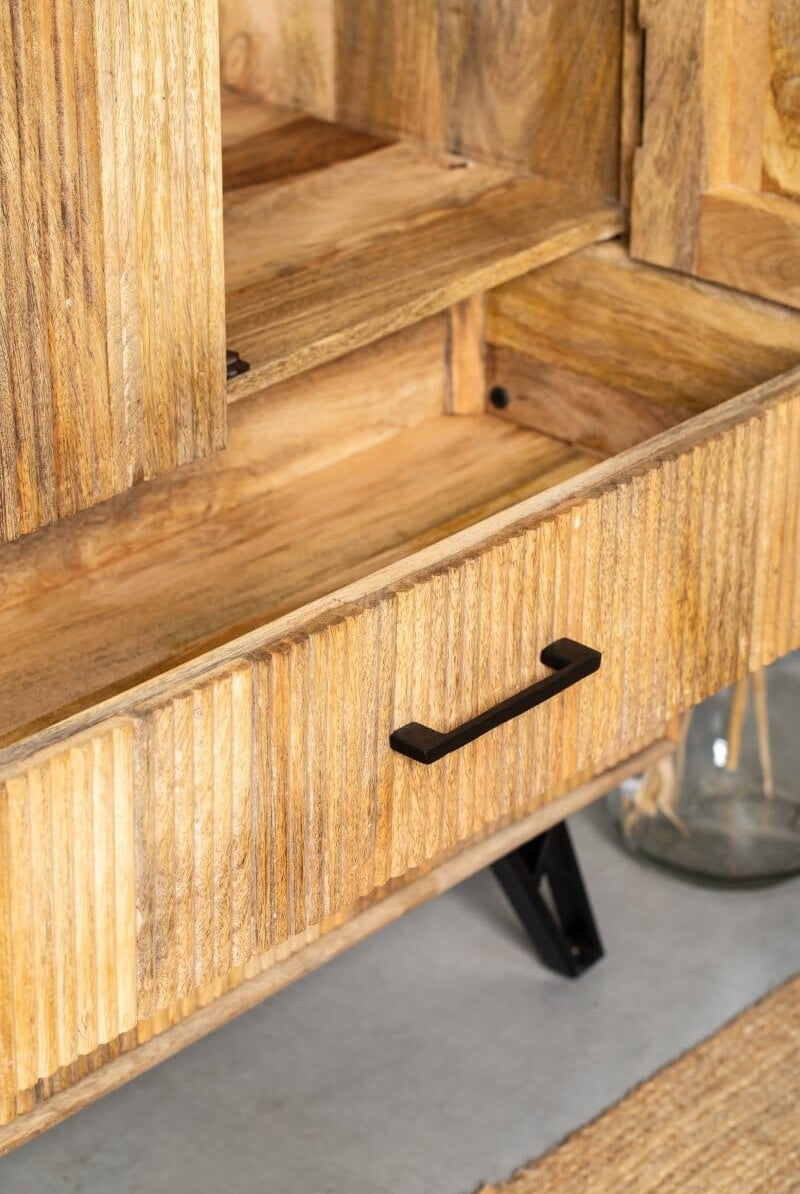 Payton Mango Wood Slat Closet Homekode