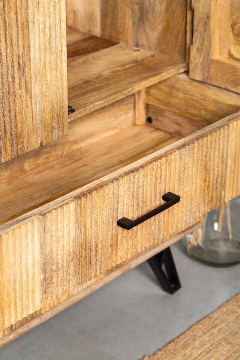 Payton Mango Wood Slat Closet Homekode