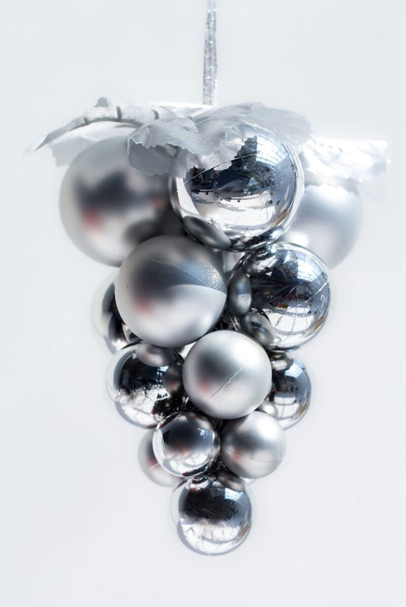 Silver Grape Christmas Ornament Homekode