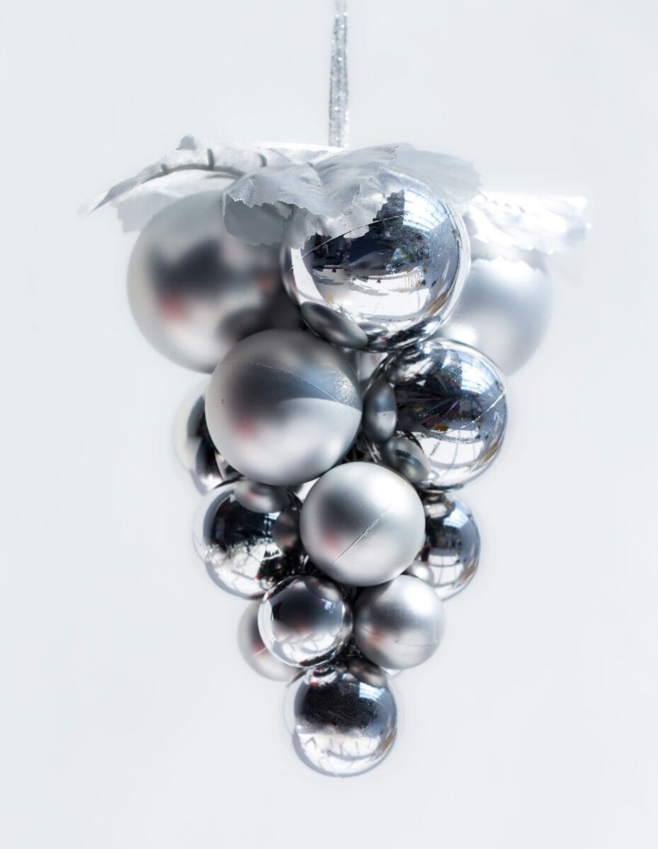 Silver Grape Christmas Ornament Homekode