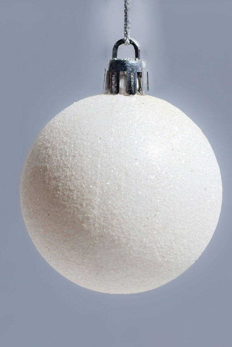 White & Transparent Christmas Ball Ornaments Set Homekode