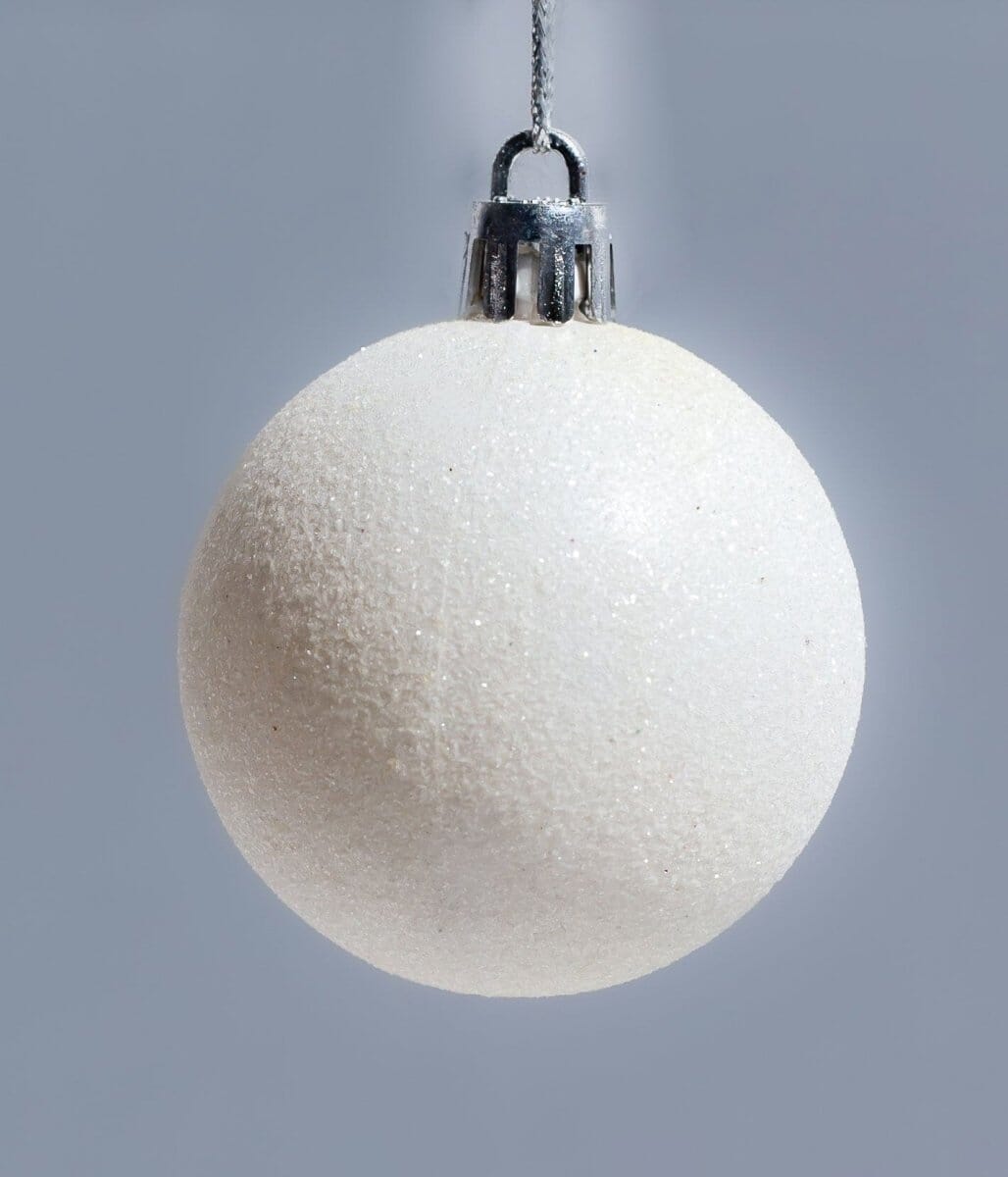 White & Transparent Christmas Ball Ornaments Set Homekode