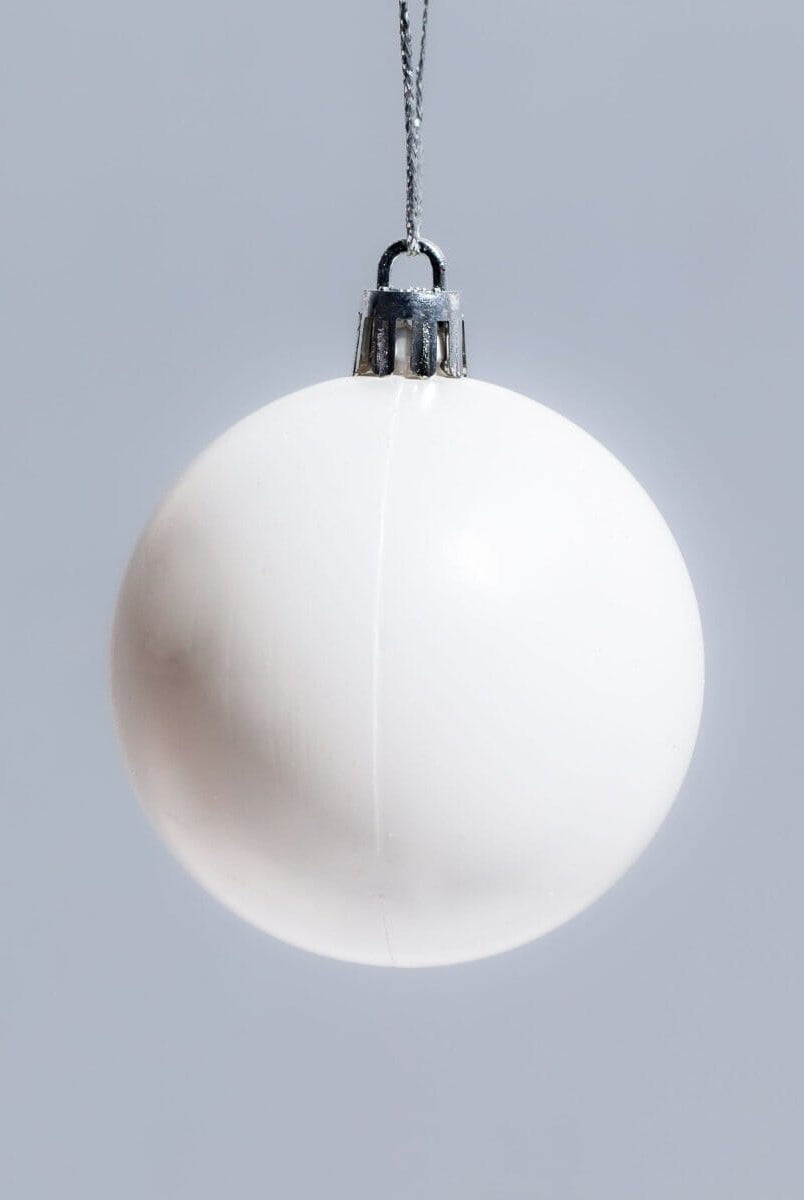 White & Transparent Christmas Ball Ornaments Set Homekode