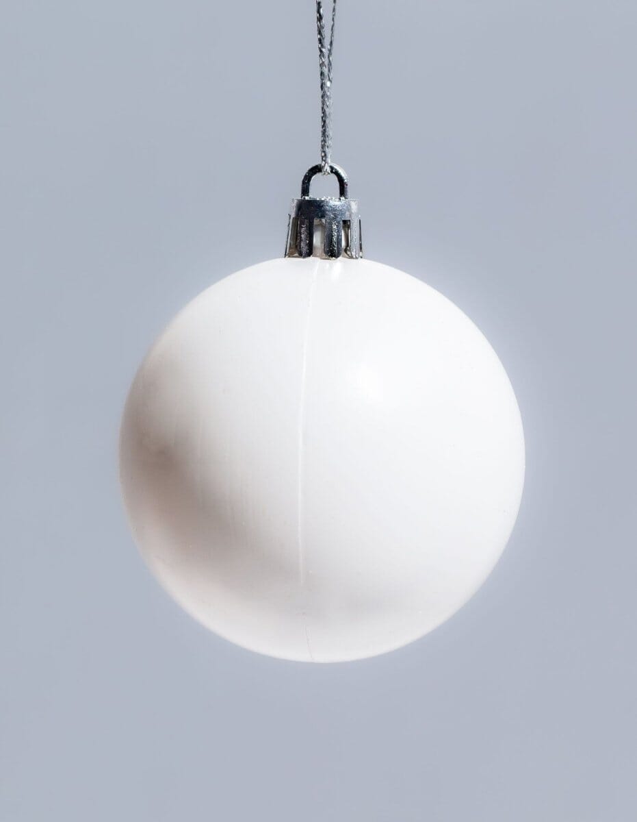 White & Transparent Christmas Ball Ornaments Set Homekode
