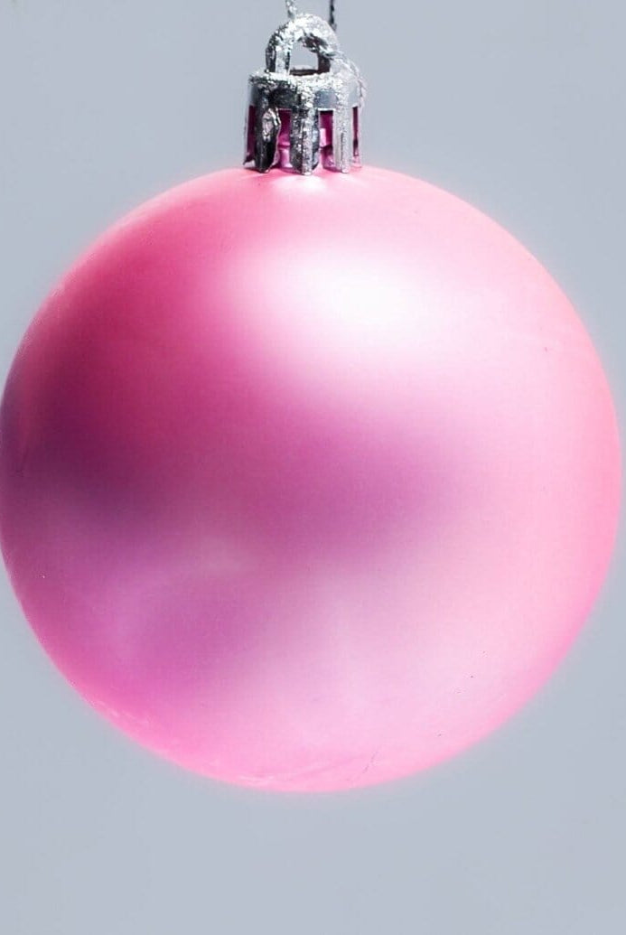 Pink Christmas Ball Ornaments Set Homekode