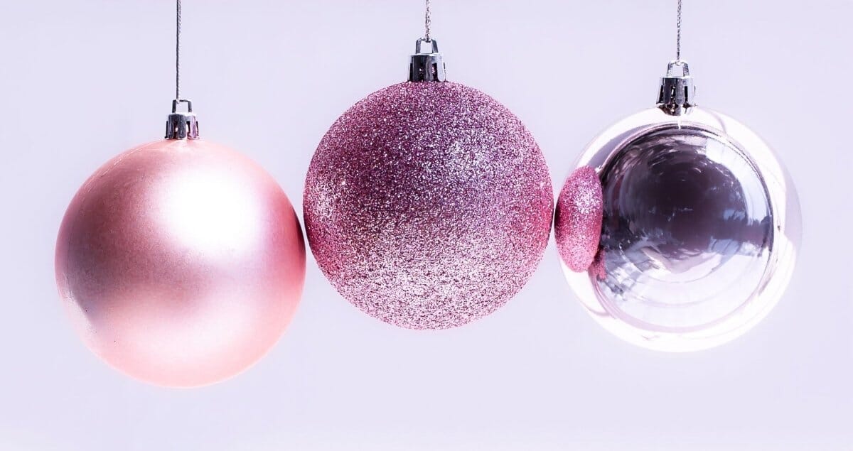 Pink Christmas Ball Ornaments Set Homekode