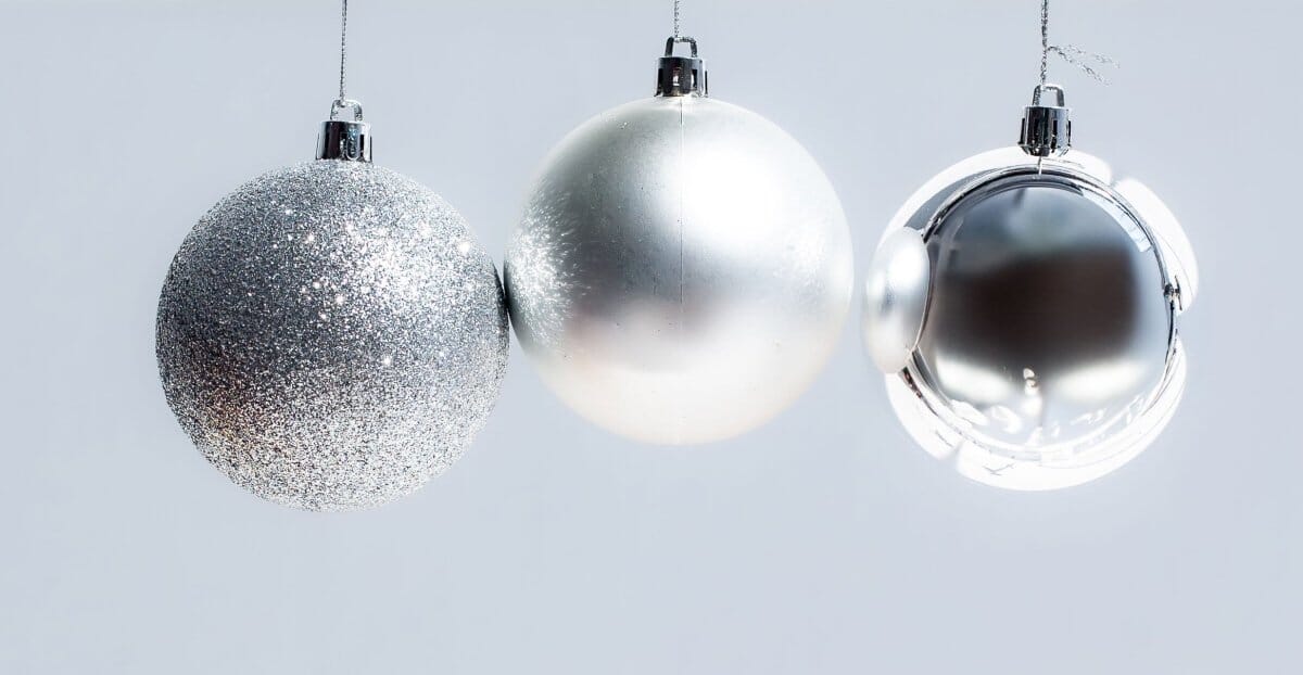 Silver Christmas Ball Ornaments Set Homekode