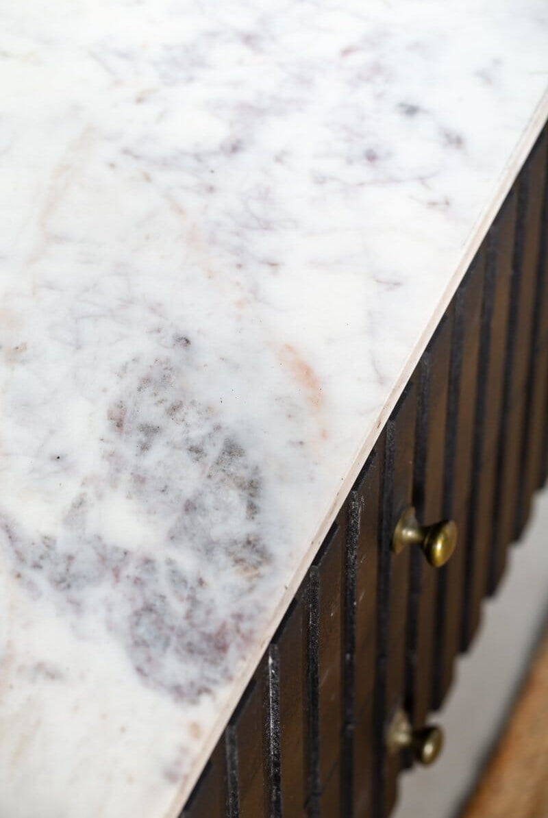 Caro Mango Wood Black Media Unit (200CM Length) Homekode