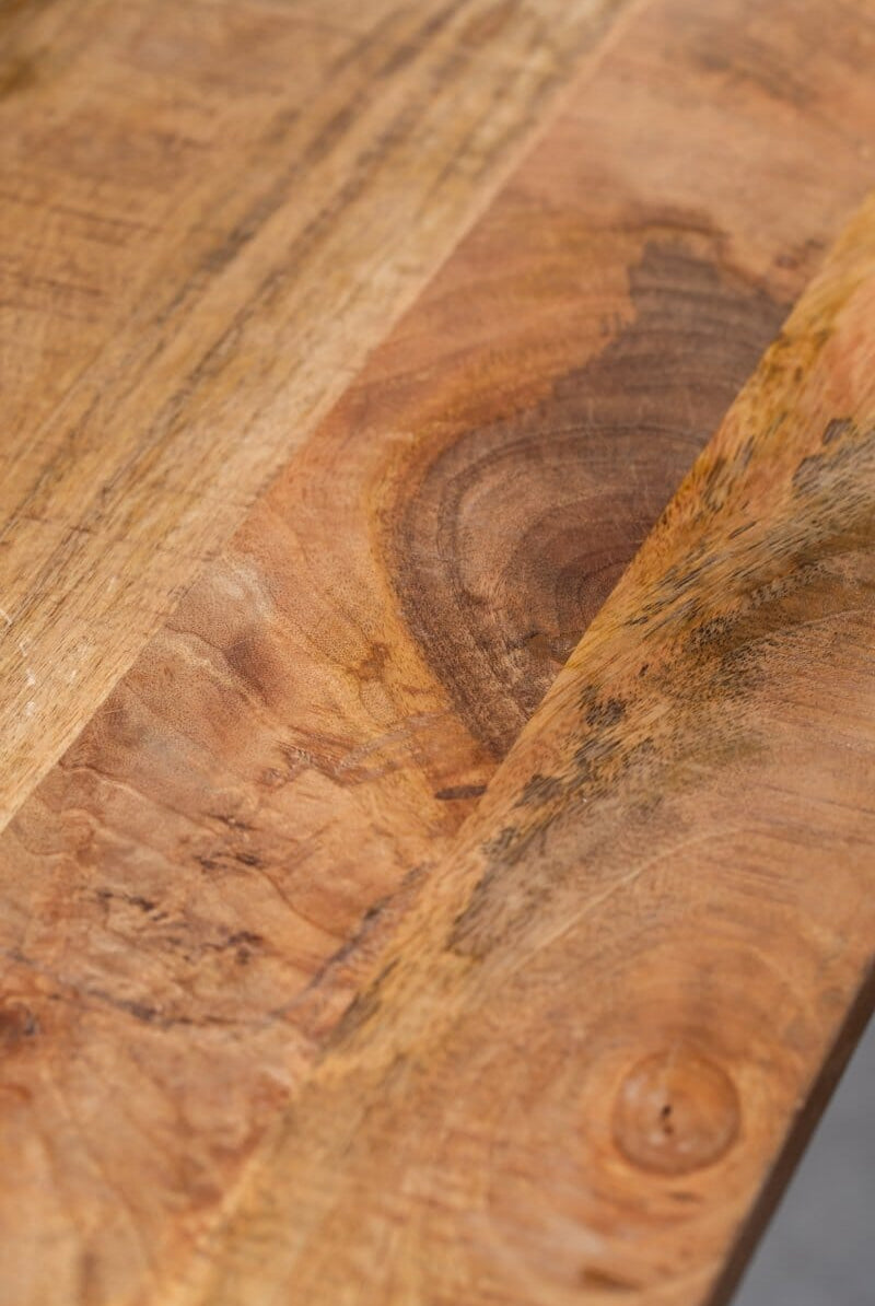 Itzel Wooden Desk with Black Legs Homekode