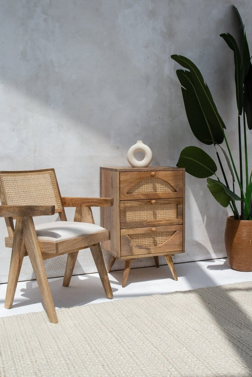 Sienna Rattan Chair with Arms Homekode