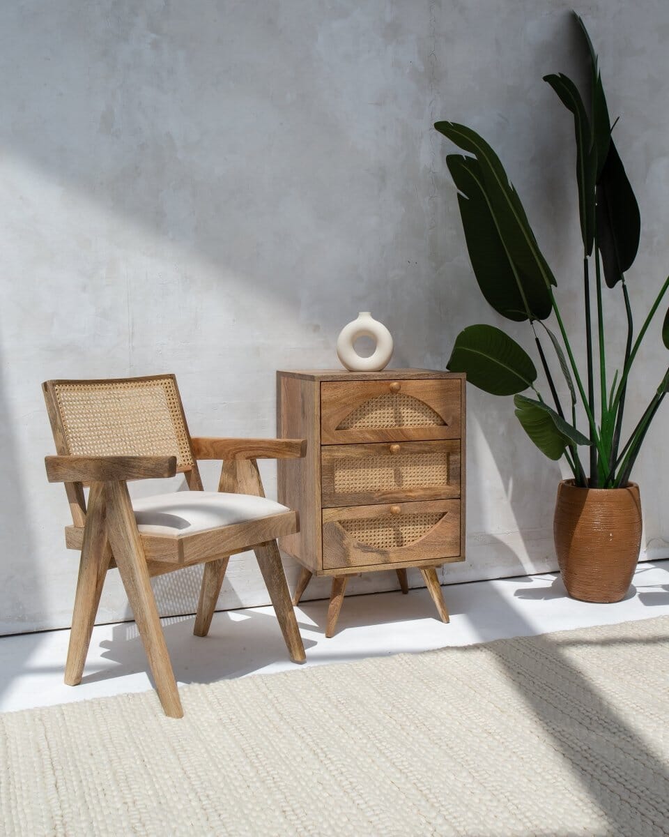 Sienna Rattan Chair with Arms Homekode