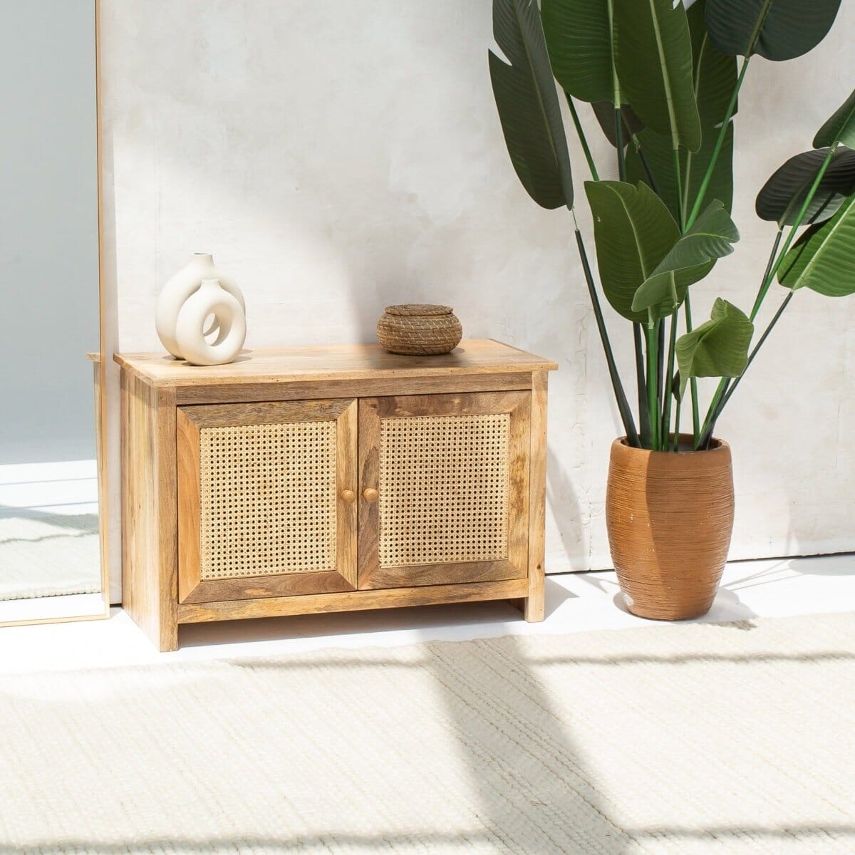 Rattan 2 Doors Sideboard