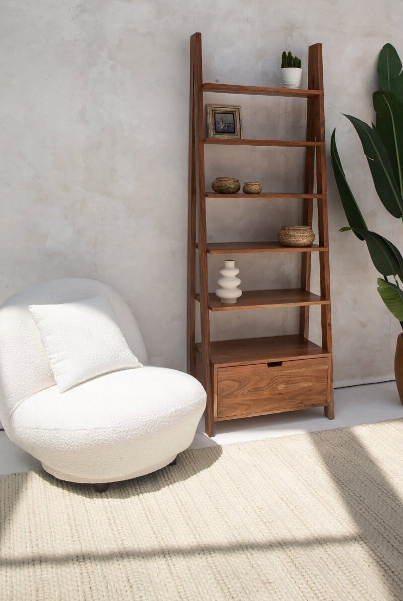 Dark Wooden Book Shelves Homekode