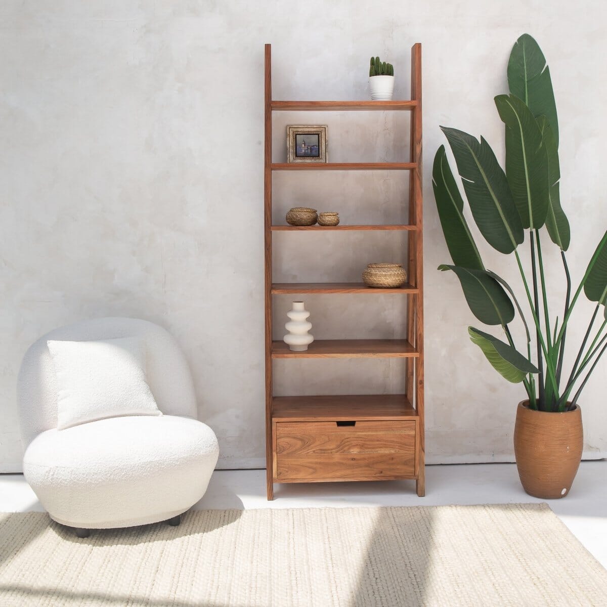 Dark Wooden Book Shelves Homekode