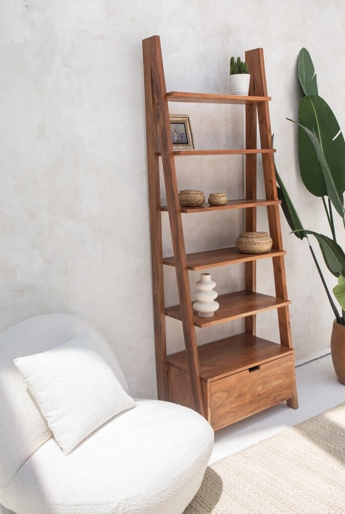 Dark Wooden Book Shelves Homekode