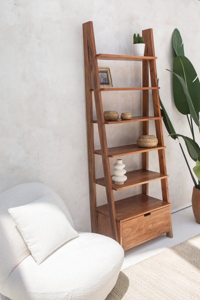 Dark Wooden Book Shelves Homekode