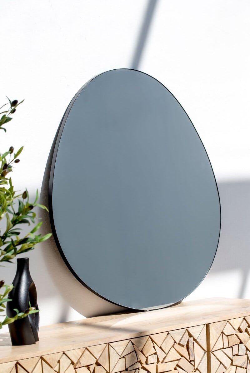 Sloane Irregular Round Black Fr Mirror Homekode