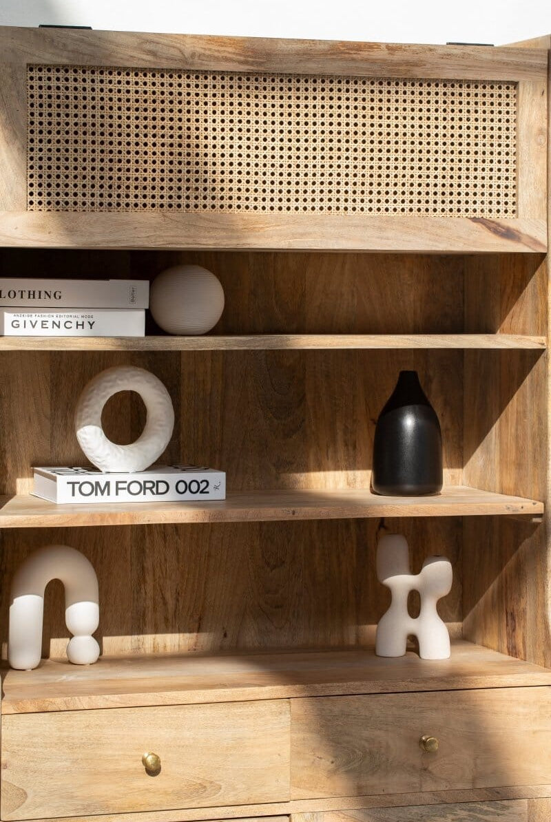 Barclay Rattan Display Cabinet Cabinets & Storage Homekode