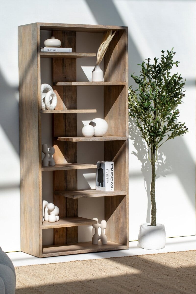 Dumas Wooden Display Shelves Unit Homekode