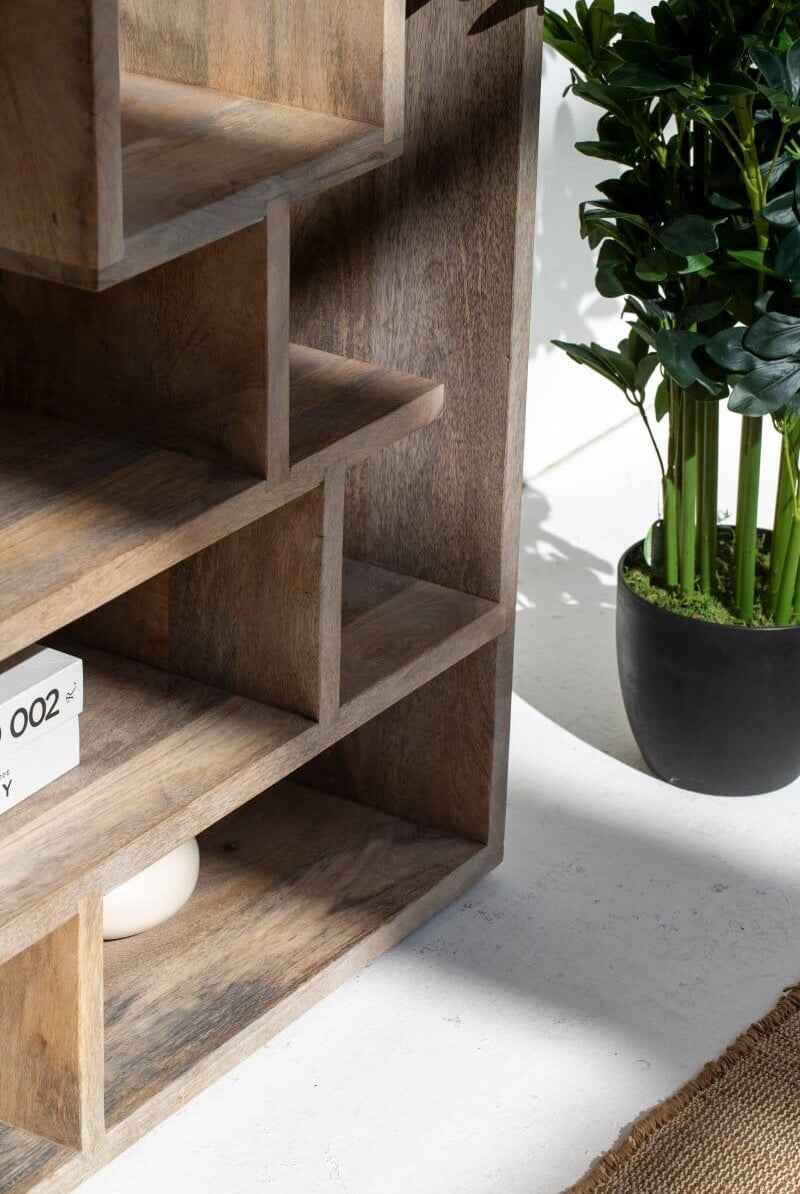 Galla Wooden Display Shelves Unit Bookcases & Standing Shelves Homekode