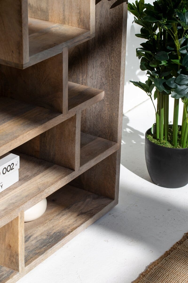 Galla Wooden Display Shelves Unit Bookcases & Standing Shelves Homekode