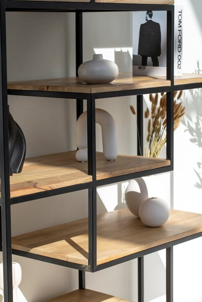 Graff Industrial Wooden Shelves Unit (4 Sizes) Bookcases & Standing Shelves Homekode