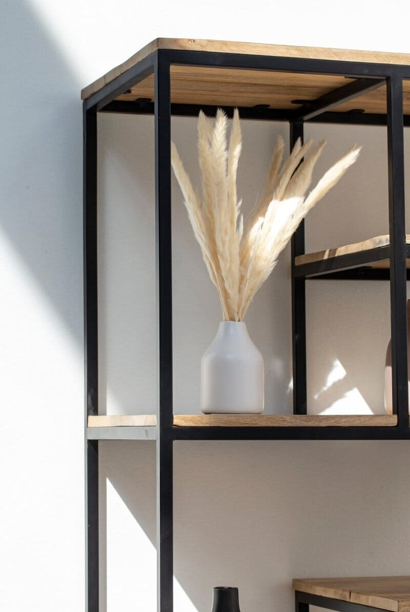 Graff Industrial Wooden Shelves Unit (4 Sizes) Bookcases & Standing Shelves Homekode