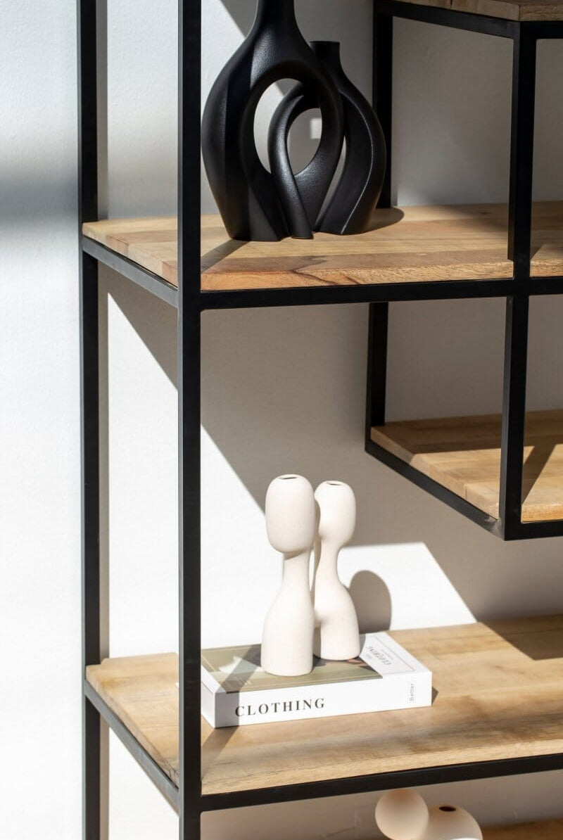 Graff Industrial Wooden Shelves Unit (4 Sizes) Bookcases & Standing Shelves Homekode