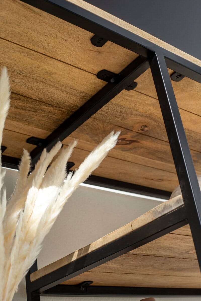 Graff Industrial Wooden Shelves Unit (4 Sizes) Bookcases & Standing Shelves Homekode