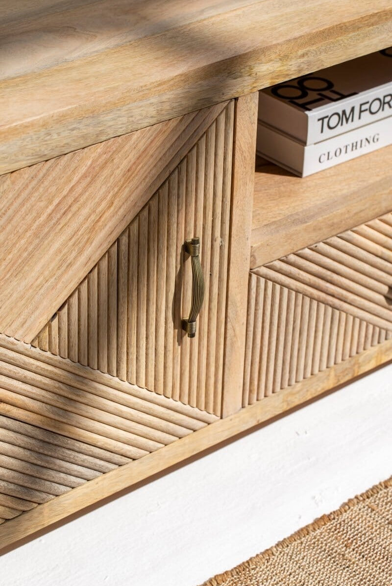 Everlie Wooden Media Console TV Unit Homekode