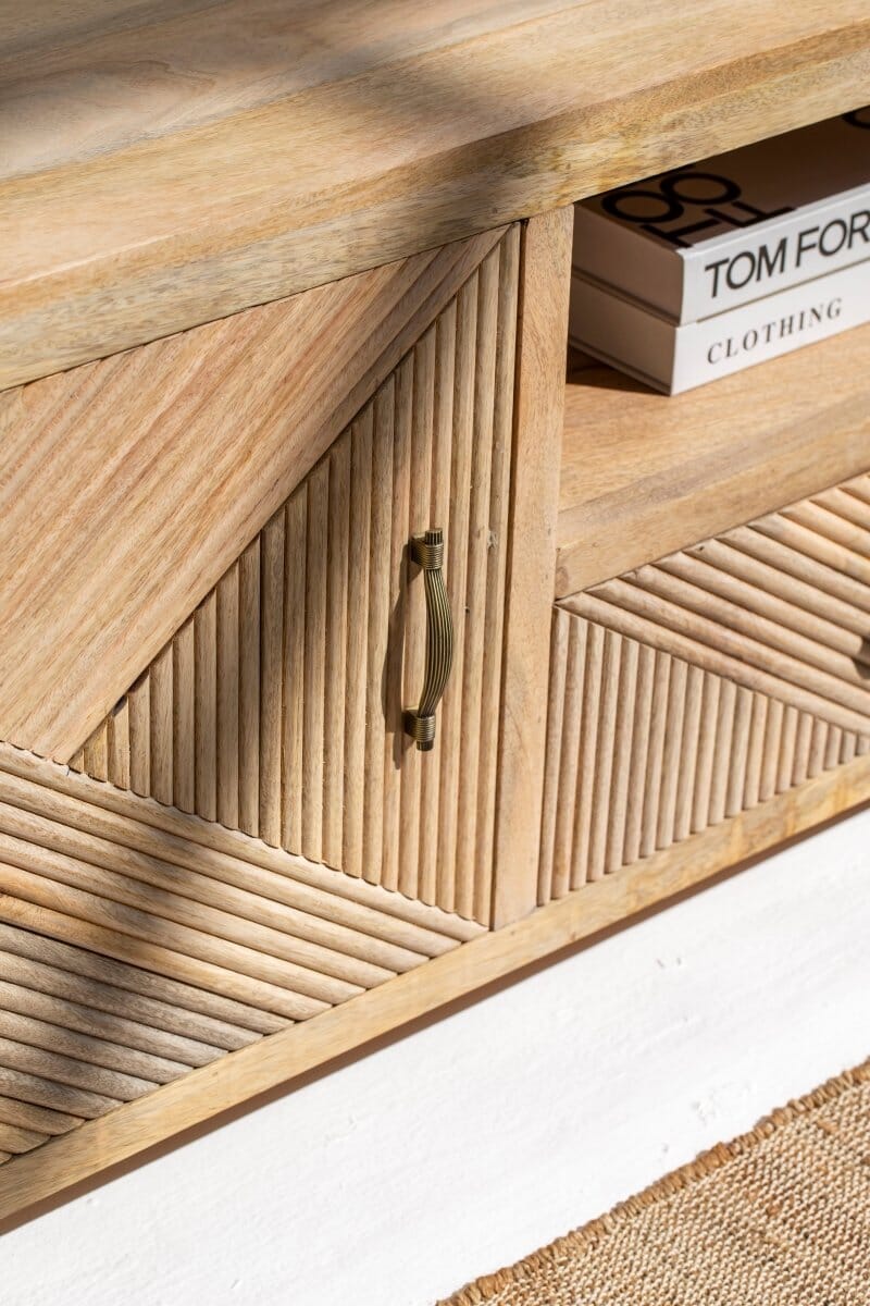 Everlie Wooden Media Console TV Unit Homekode