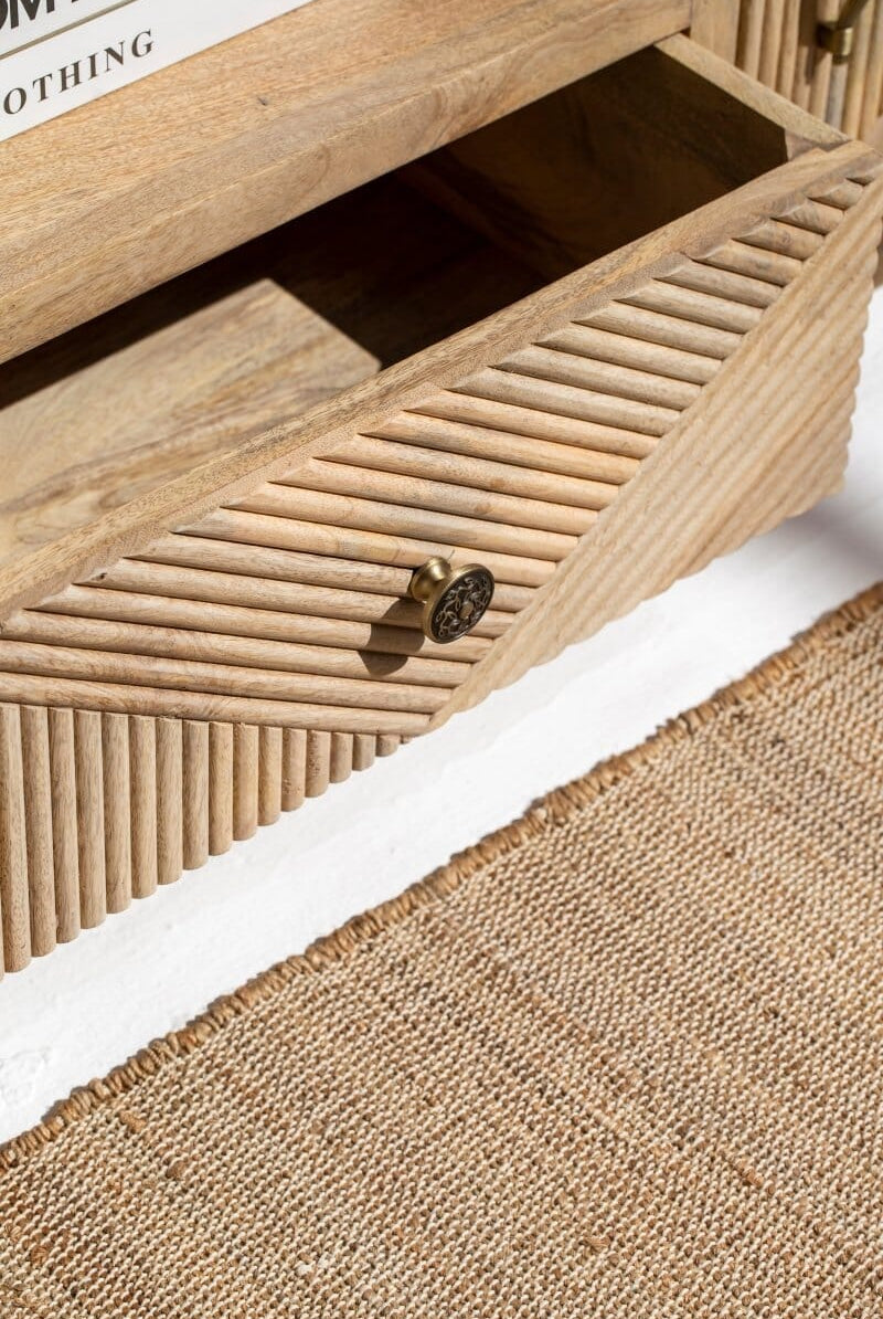 Everlie Wooden Media Console TV Unit Homekode