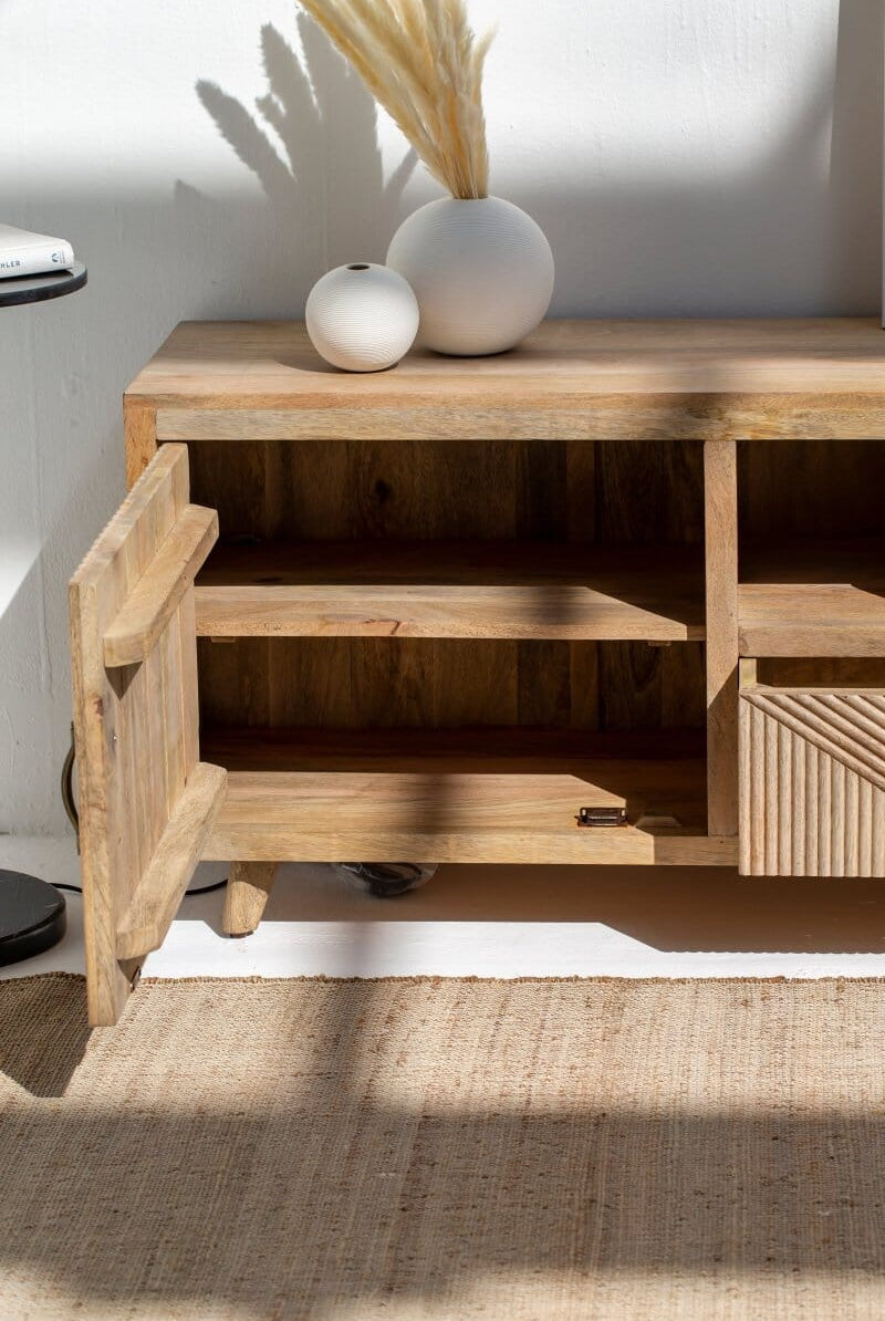 Everlie Wooden Media Console TV Unit Homekode