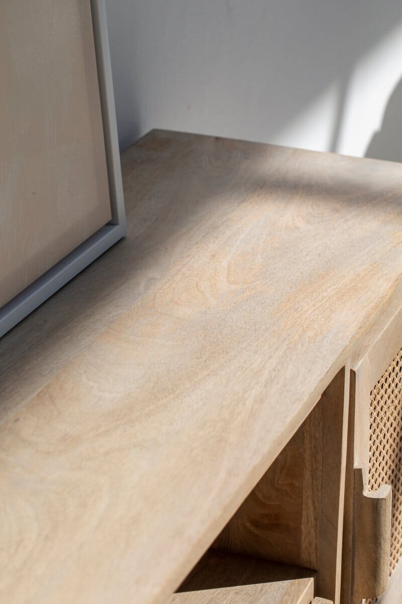 Summer Rattan Doors & Drawers TV Unit Homekode