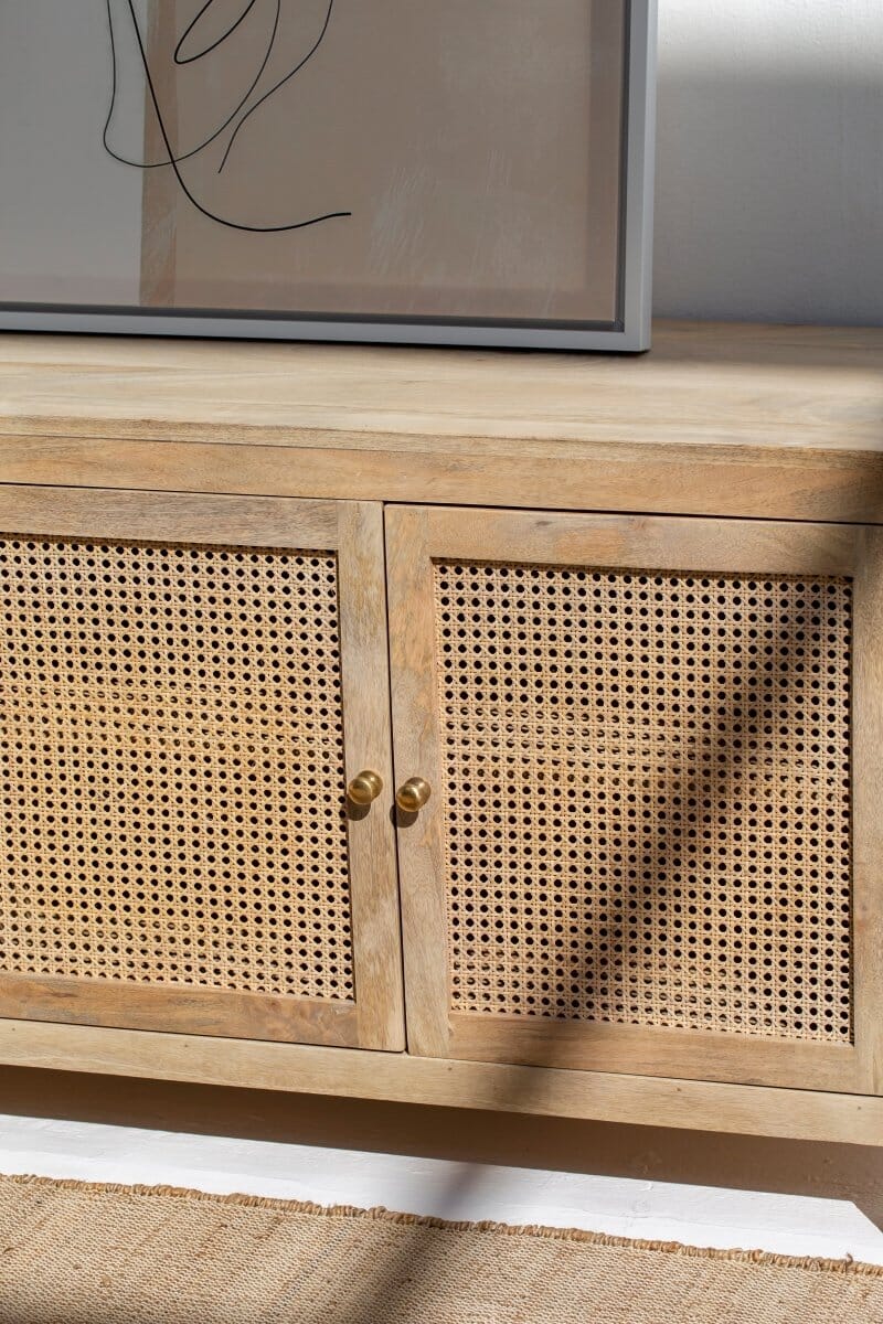 Morris Rattan Door TV Units Homekode