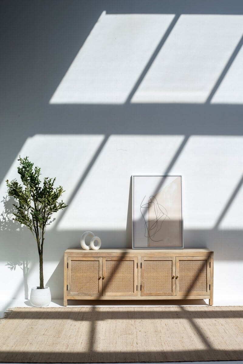 Morris Rattan Door TV Units Homekode