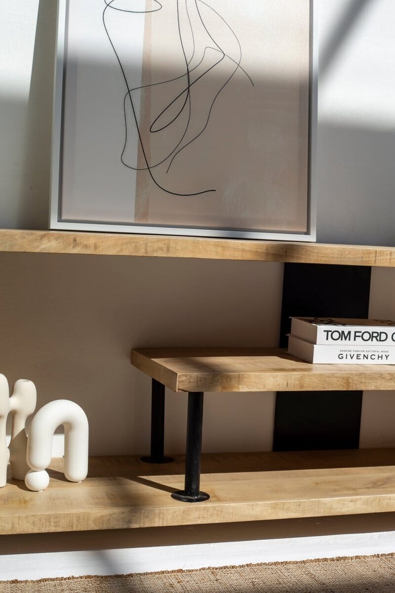 Liora 3-Shelves Media Console (3 Sizes) TV Unit Homekode