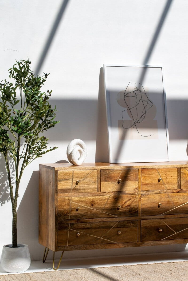 lia Multi-Drawers Wooden Dresser Buffets & Sideboards Homekode