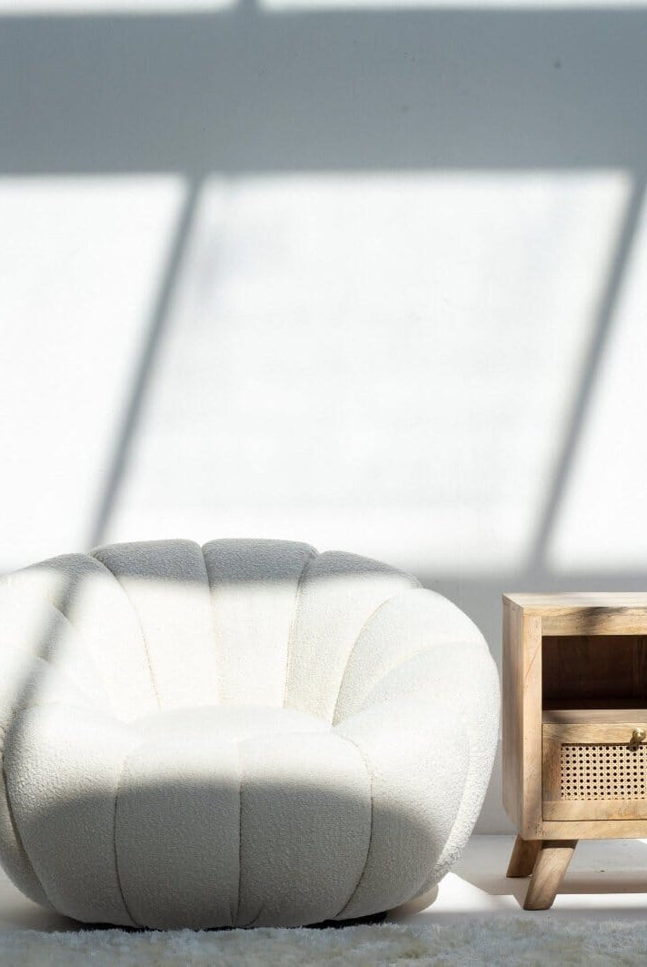 Brooke Rattan Drawer Side Table Homekode