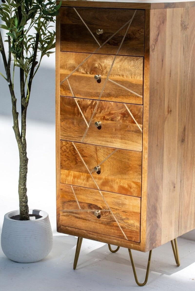 Ophelia Elegance Wood Drawer Chest Cabinets & Storage Homekode