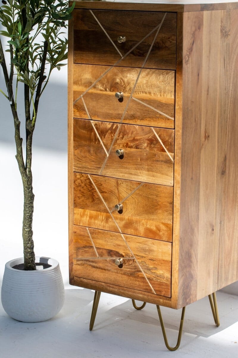 Ophelia Elegance Wood Drawer Chest Cabinets & Storage Homekode