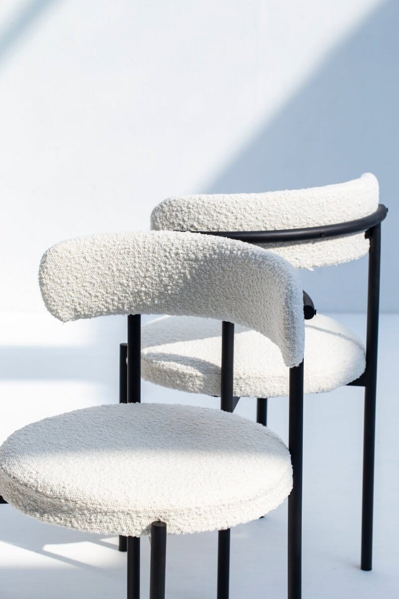 Lyla Boucle Dining Chair Homekode