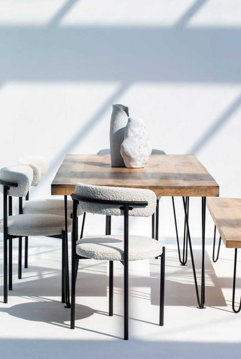 Lyla Boucle Dining Chair Homekode