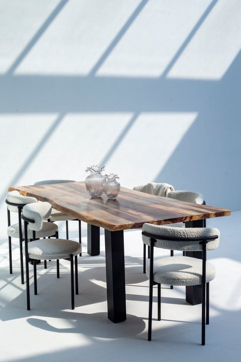 Isabella Rose Wood Top Dining Table